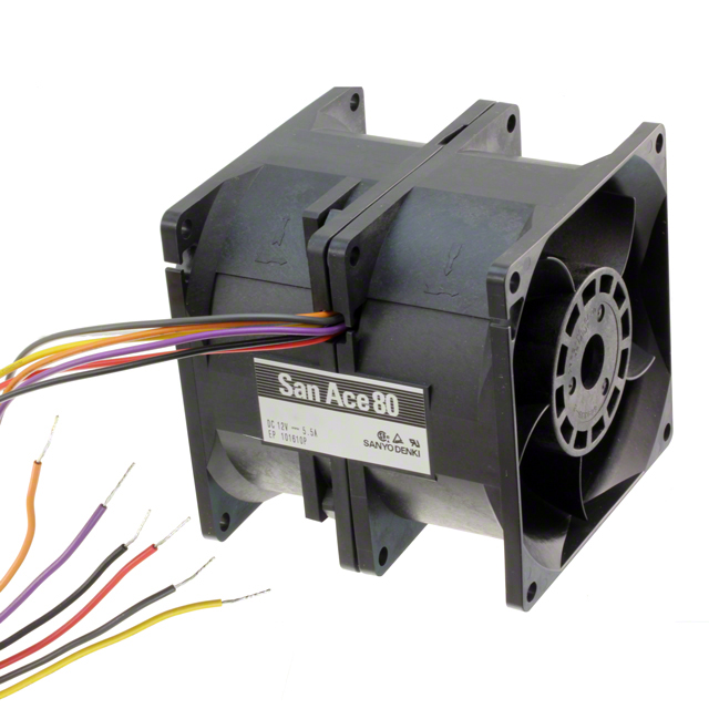 【9CRA0812P8G001】FAN AXIAL DUAL 80X80MM 12VDC
