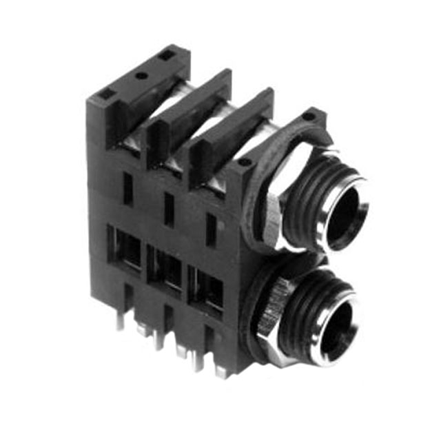 CONN JACK DUAL STEREO 1/4" R/A【ACJS-MHDC】