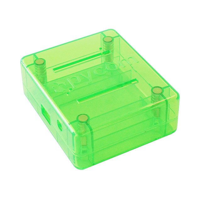 【PYCASE GREEN】CASE PLSTC CLR/GRN 2.56"LX3.03"W