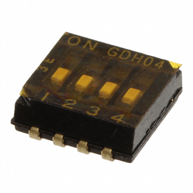 【GDH04SA04】SWITCH SLIDE DIP SPST 0.025A 24V