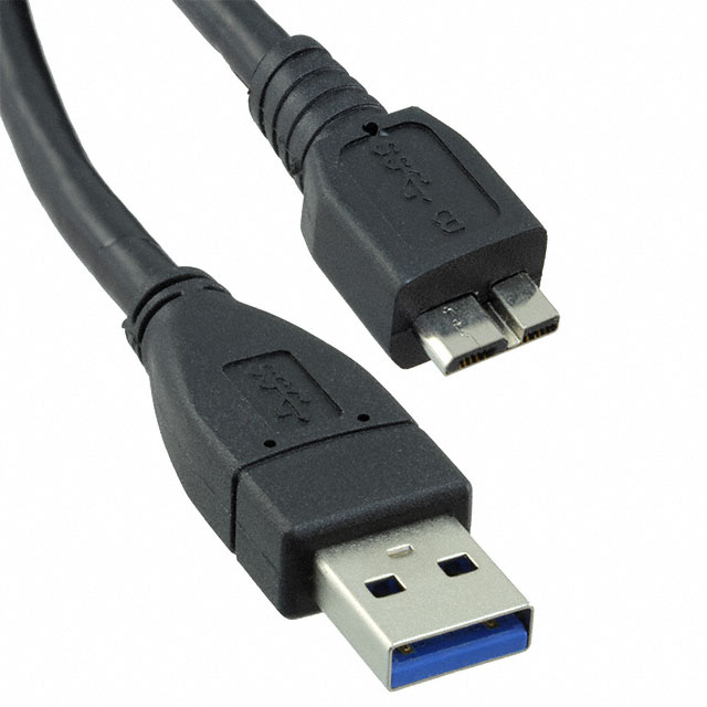 【USB3.0 A MICRO B CBL】CABLE A PLUG TO MCR B PLUG 3.28'
