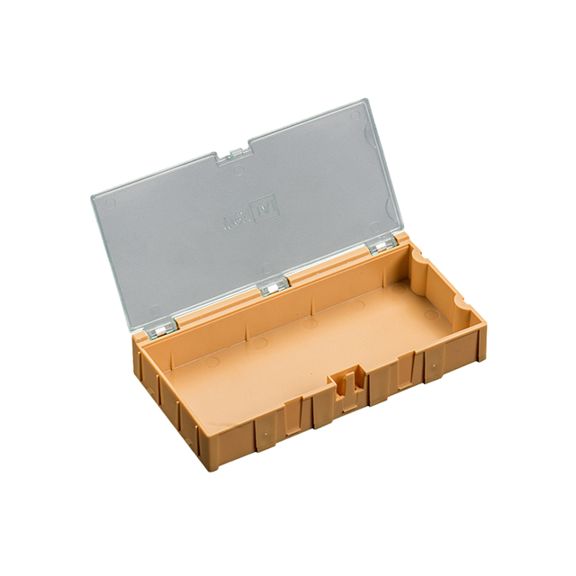 【434】BOX PLSTC ORANGE 2.52"L X 4.96"W