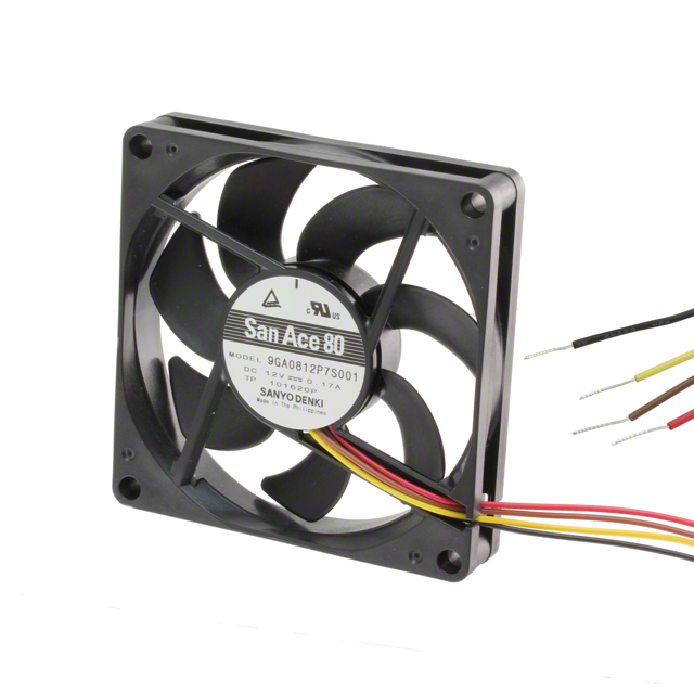 【9GA0812P7S001】FAN AXIAL 80X15MM 12VDC WIRE