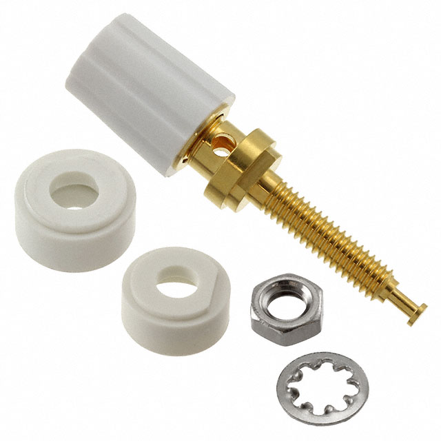 【3750-9】CONN BIND POST KNURLED WHITE