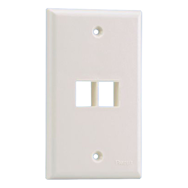 FACEPLATE SNGL GANG 2PORT IVORY【NK2FNEI】