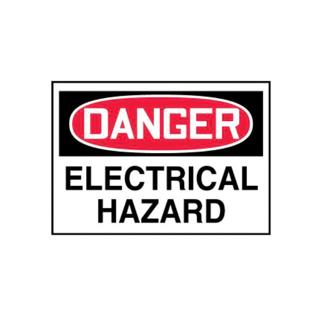 LABEL ELECTL WRN 5"X3.5" RD/BK/W【PLVS0305D7149】
