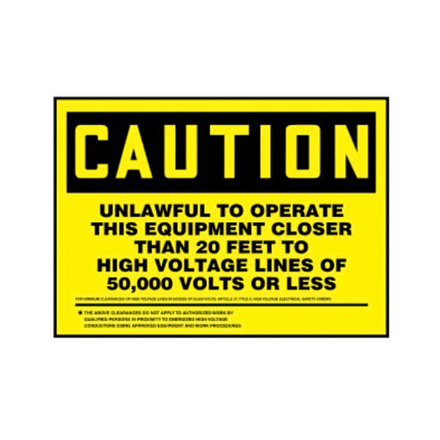 LABEL ELECTRL WARN 7"X5" BLCK/YL【PLVS0507C3655】