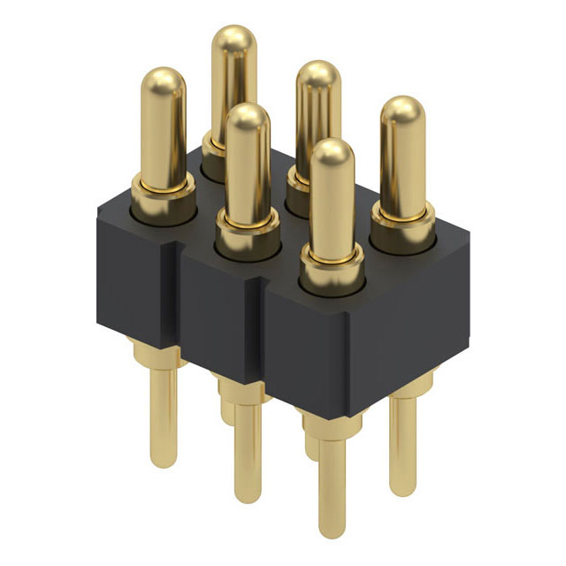 【827-22-006-10-001101】CONN SPRING PISTON 6POS PCB