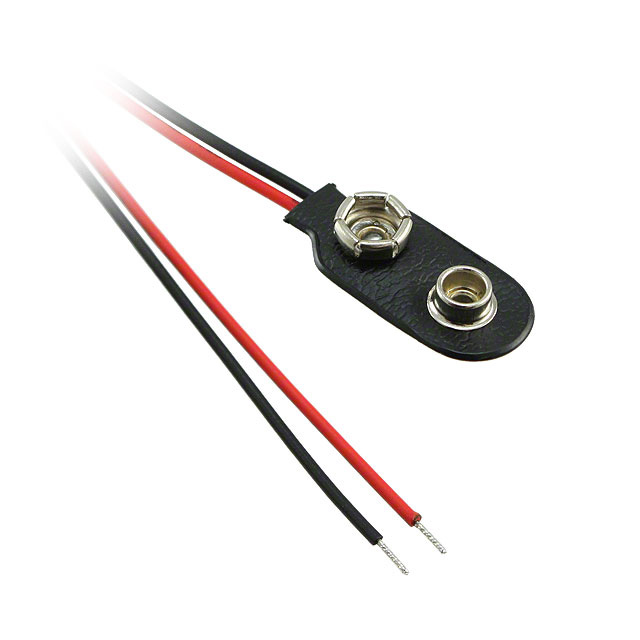 BATT CONNECTOR SNAP 9V 6" LEADS【BS6I-22】