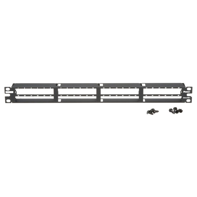 48-PORT PATCH PANEL IN BLACK ACC【QPP48HDBL】