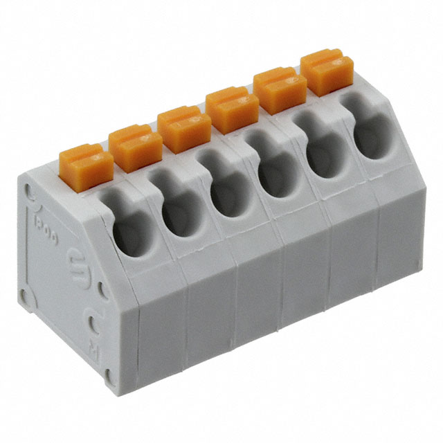 【691412320006】TERM BLOCK 6POS 45DEG 3.81MM PCB