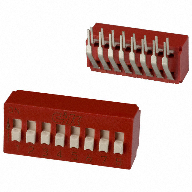 【BD08AV】SWITCH SLIDE DIP SPST 0.1A 5V