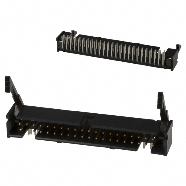 CONN HEADER R/A 50POS 2.54MM【1-1761607-5】