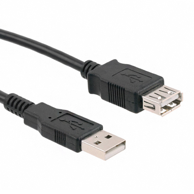 【102-1010-BL-00180】CBL USB2.0 A RCPT TO A PLUG 5.9'