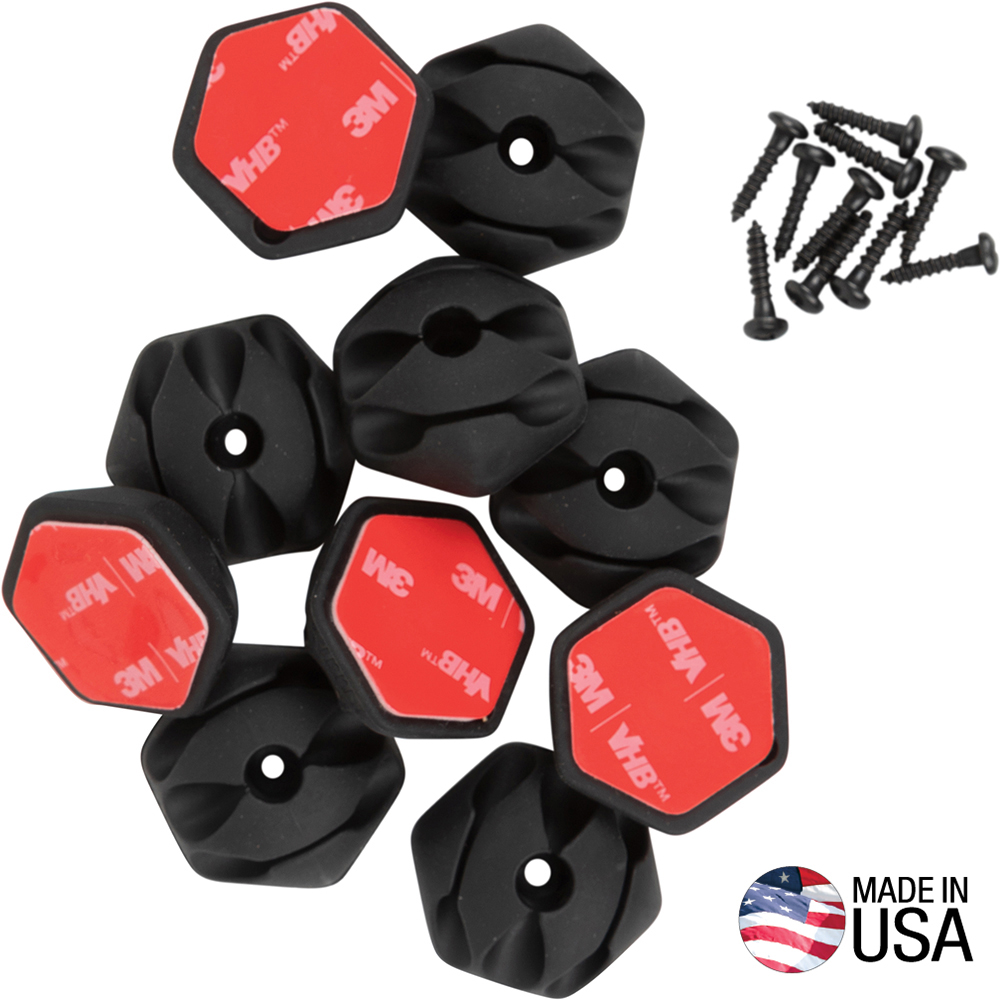 【450-410】CBL CLIP BLACK ADHESIVE