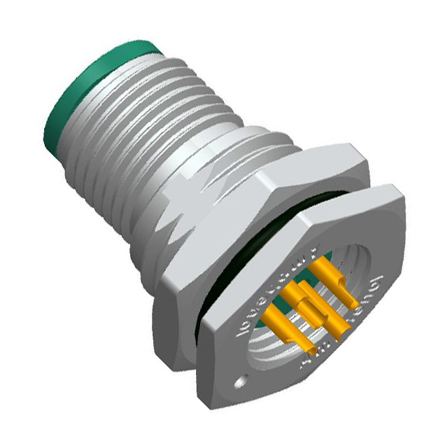 【M12D-04PMMS-SF8001】CONN PLUG MALE 4P GOLD SLDR CUP