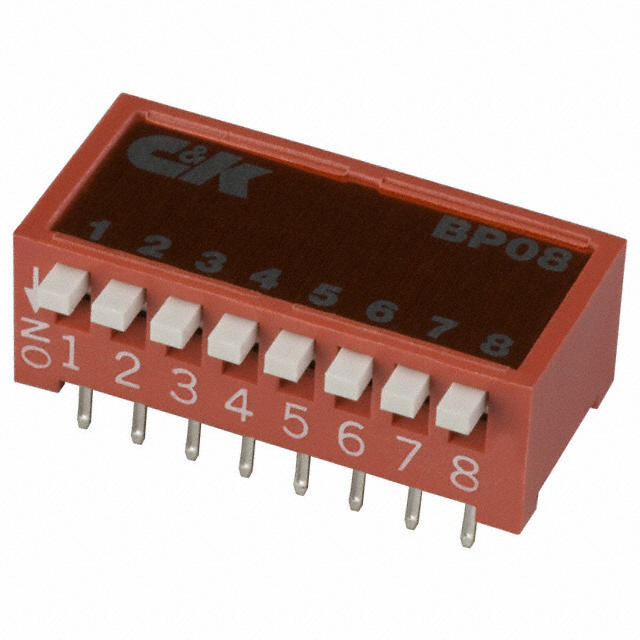 SWITCH SLIDE DIP SPST 0.1A 5V【BP08YT】