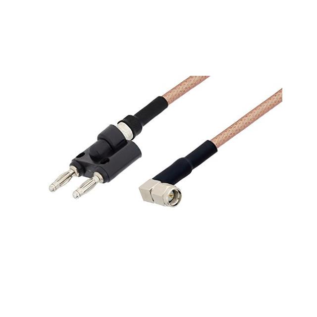 【PE3W09965/HS-100CM】Double Banana Plug to SMA Male R