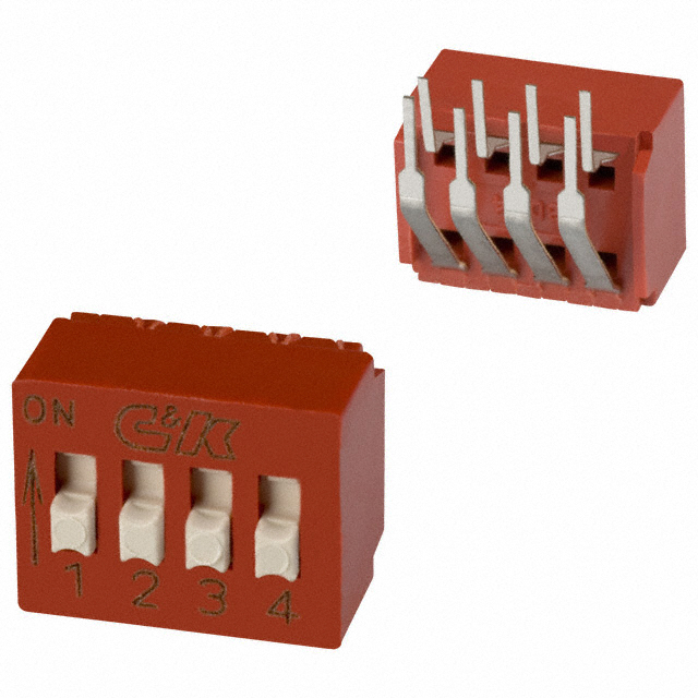 SWITCH SLIDE DIP SPST 0.1A 5V【BD04AV】