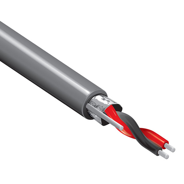 CABLE 2COND 22AWG BLK SHLD 100'【8450 0101000】