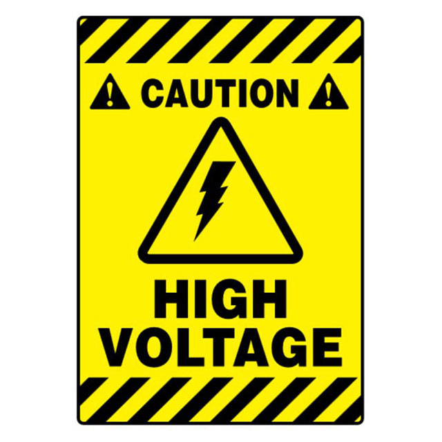 SIGN 20"X14" BLACK/YELLOW【PFM0068】