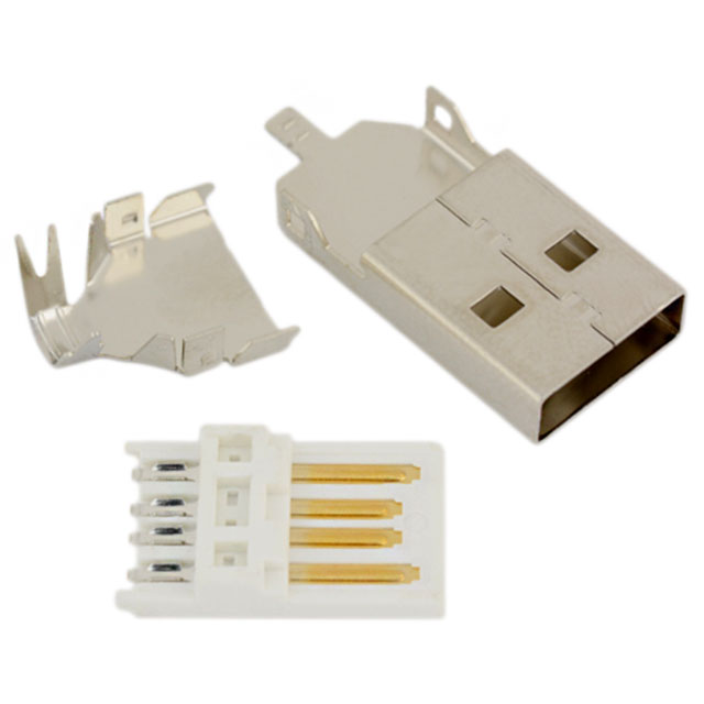 【50-00467】CONN PLUG USB2.0 TYPEA 4POS SLD