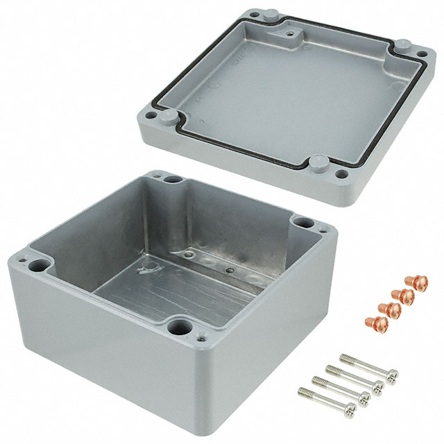 【011616090】BOX ALUM GRAY 6.3"L X 6.3"W