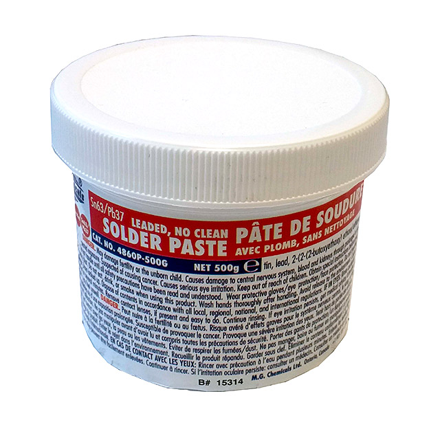 【4860P-500G】LEADED SOLDER PASTE, SN63/PB37,