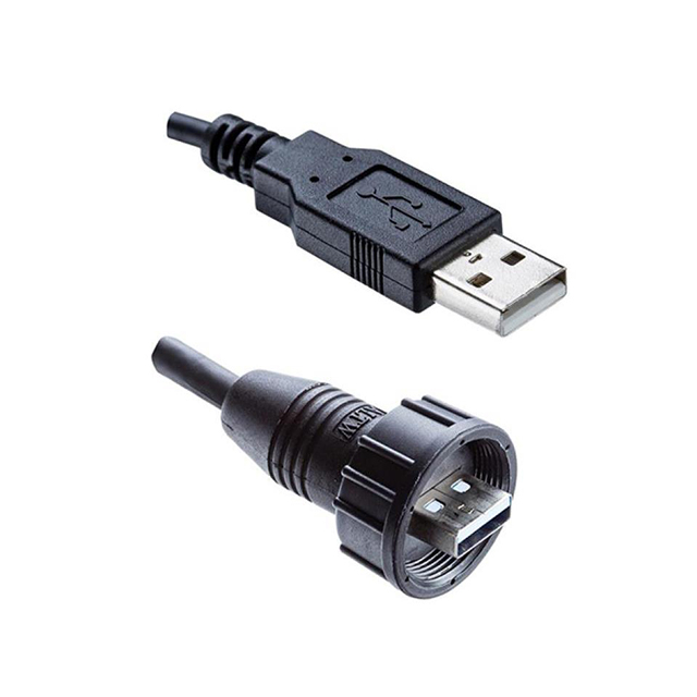 USB, TYPE A 2.0, 1.5A, OVERMOLDE【UA20FL-NAML-SA004】