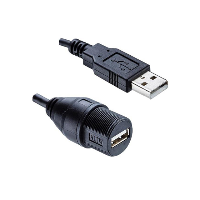USB, TYPE A 2.0, 1.5A, OVERMOLDE【UA20ML-NAML-SA004】