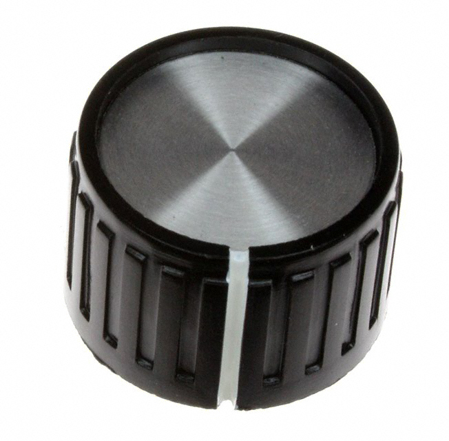 【PKG90B1/4】KNOB RIBBED 0.250" PLASTIC