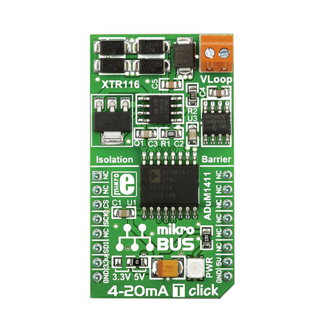 BOARD ADD-ON 4-20MA T CLICK【MIKROE-1296】