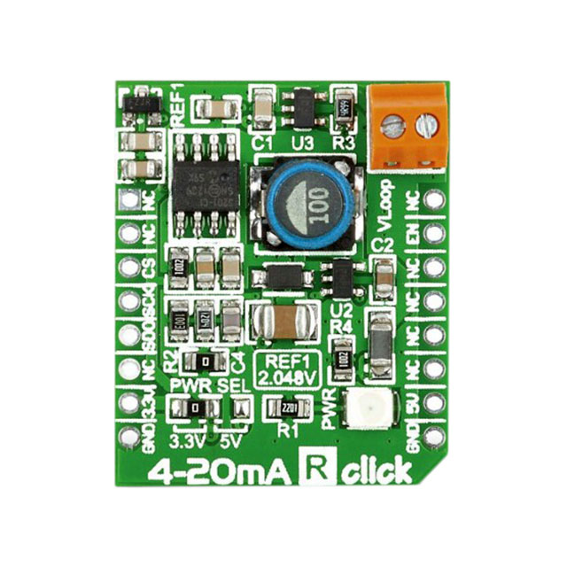 【MIKROE-1387】BOARD ADD-ON 4-20MA R CLICK