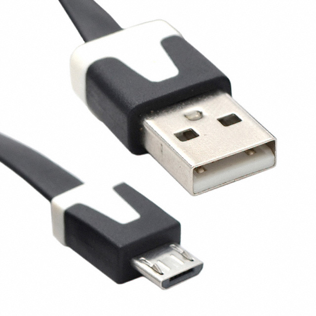 CABLE USB A-MICRO B 1M BLK/WHT【VA-FC-1M-BKW】