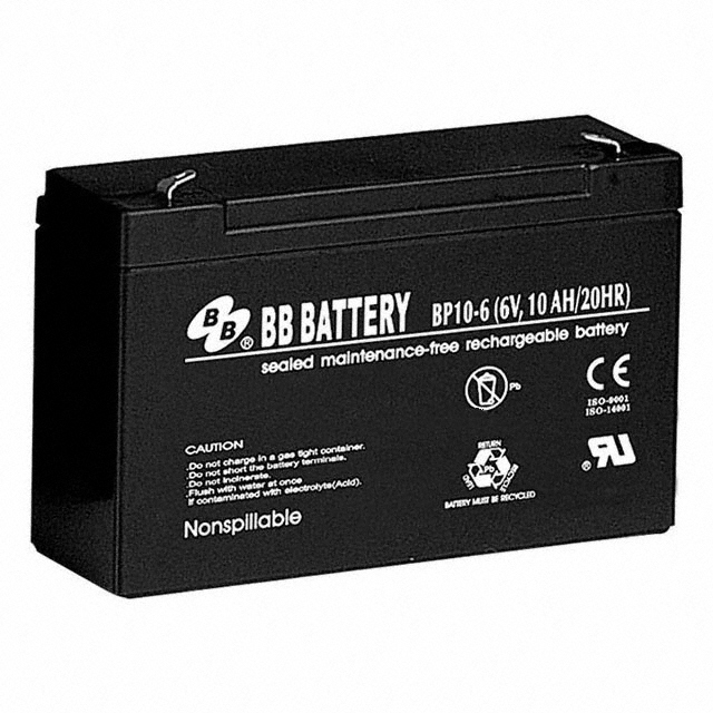 BATTERY LEAD ACID 6V 10AH【BP10-6-T3】