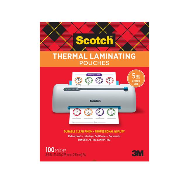【TP5854-100 228MMX291MM】SCOTCH THERMAL POUCHES 5 MIL TP5