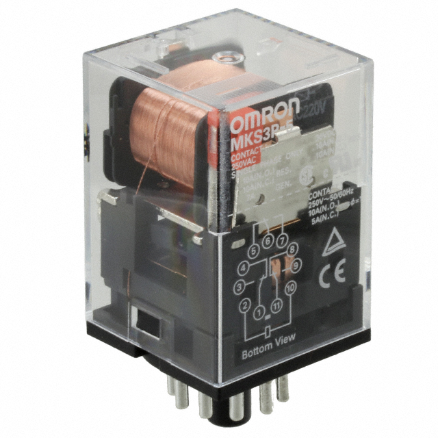 【MKS3P AC220】RELAY GEN PURPOSE 3PDT 10A 220V