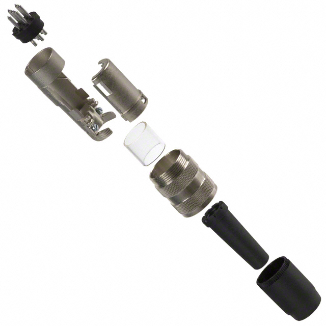 【T3400001U】CONN PLUG MALE 6P SILV SLDR CUP