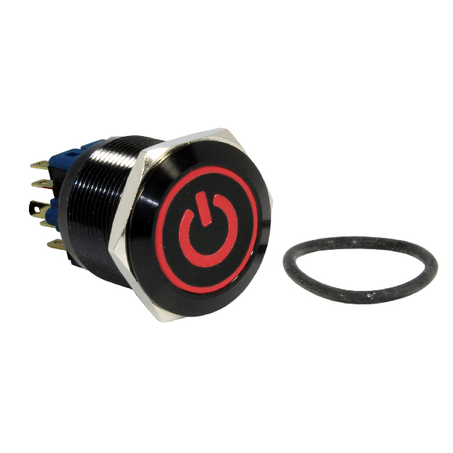 SWITCH PB DPDT 2A 125V【DH251LGBRGN】