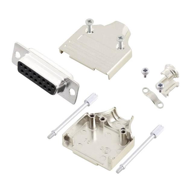 【MHDM15-DB15S-K】15 WAY D-SUB HOOD DIE CAST TOP E