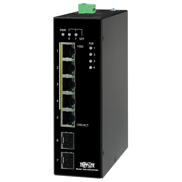 【NGI-U05C2POE4】5-PORT UNMANAGED INDUSTRIAL GIGA