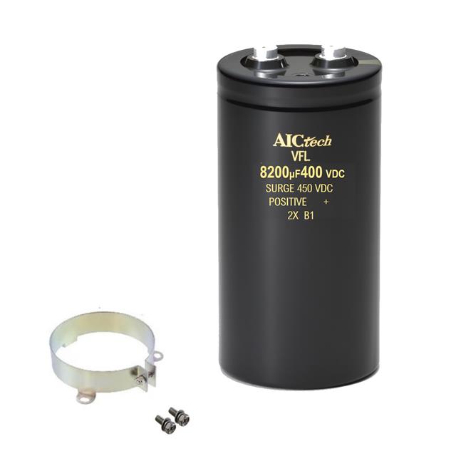 CAP ALUM 8200UF 20% 400V SCREW VFL2G822YF097 AICtech製｜電子