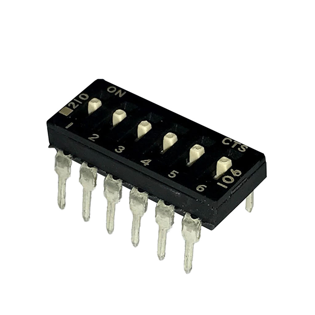 【210-6MS】SWITCH DIP SLIDE SPST 100MA 20V[チューブ]