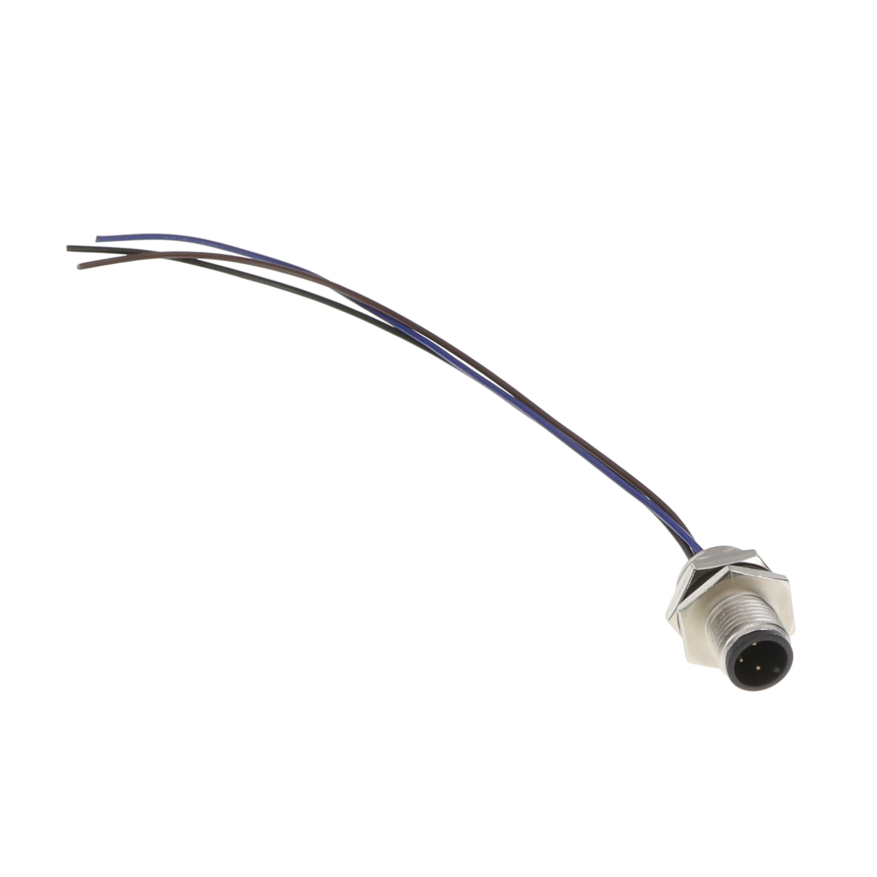 【M12A-03PMMC-SH8B15】CONN PLUG MALE 3P WIR LEAD 0.49'