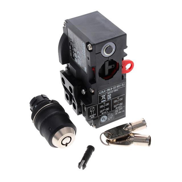 【A22LK-2RLB-22-K01-SJ】SWITCH KEYLOCK 2POS DPST 3A 240V