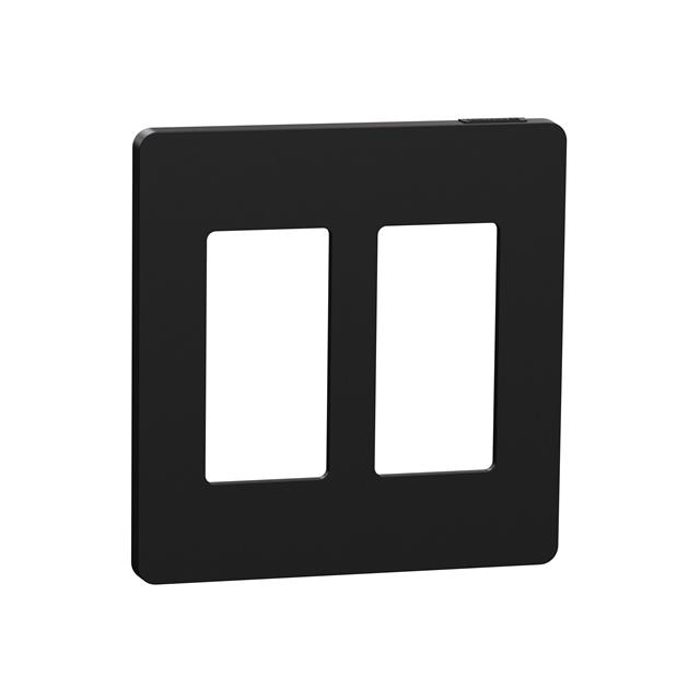 【SQWP141002BK】2 GANG SCREWLESS MATTE WALL PLAT