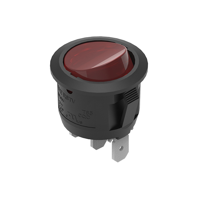 【471NS04268540】SPSTロッカースイッチ(10A/250V、赤色透明)[トレイ]