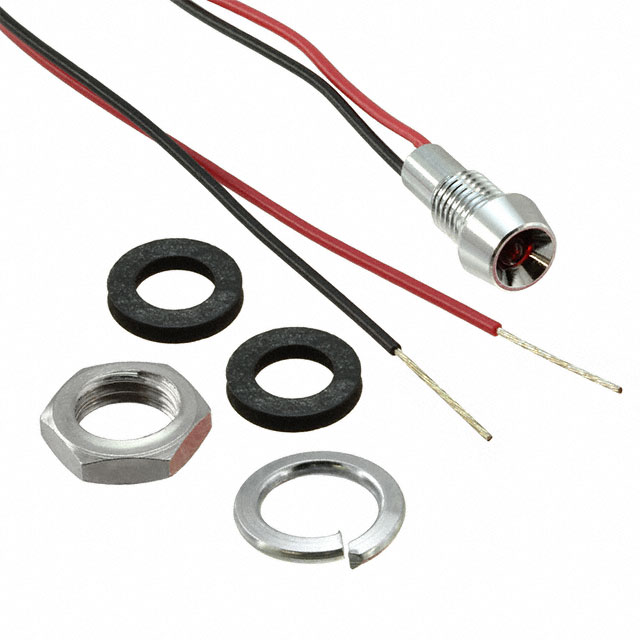 【L60D-R5-W】LED PNL IND RED DIFF 6.60MM LDS