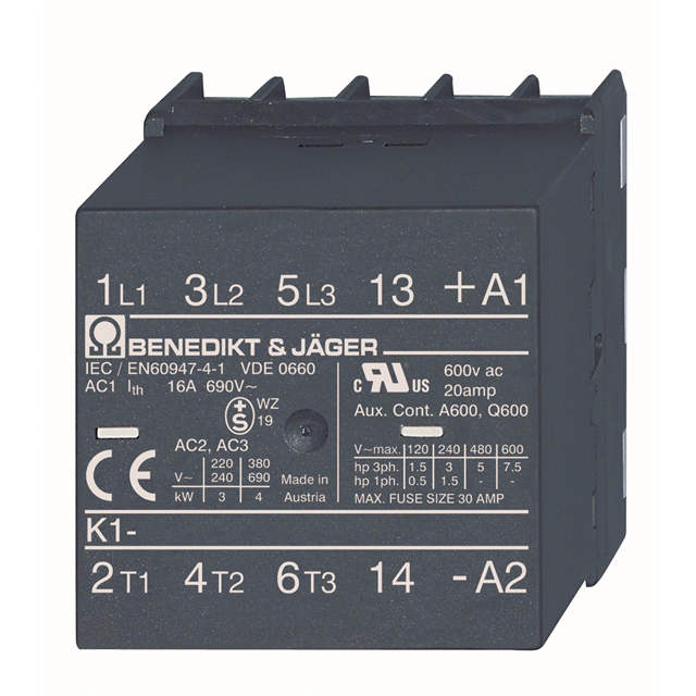【K1-09L00-40 =24】MINI PCB CONT 9A 4P 24VDC COIL