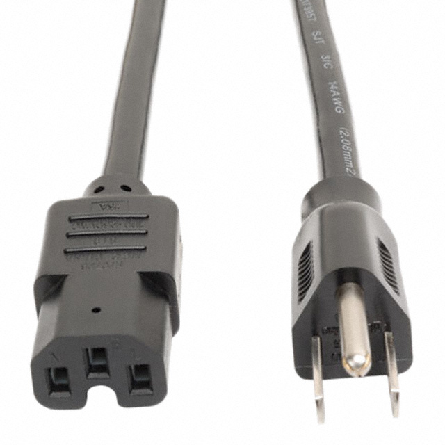 CORD 14AWG NEMA5-15P - IEC320 8'【P019-008】